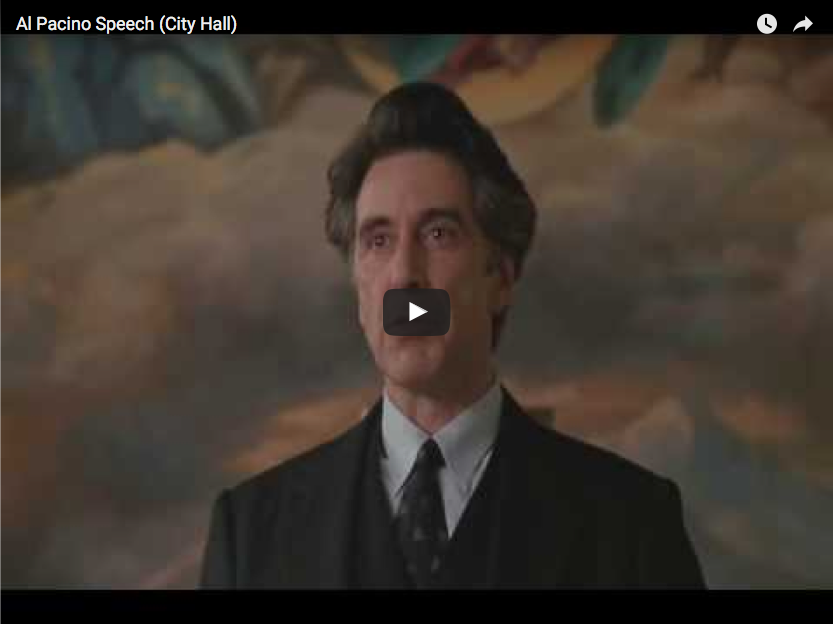 Al Pacino Speech (City Hall) - Partners in Doorbraak